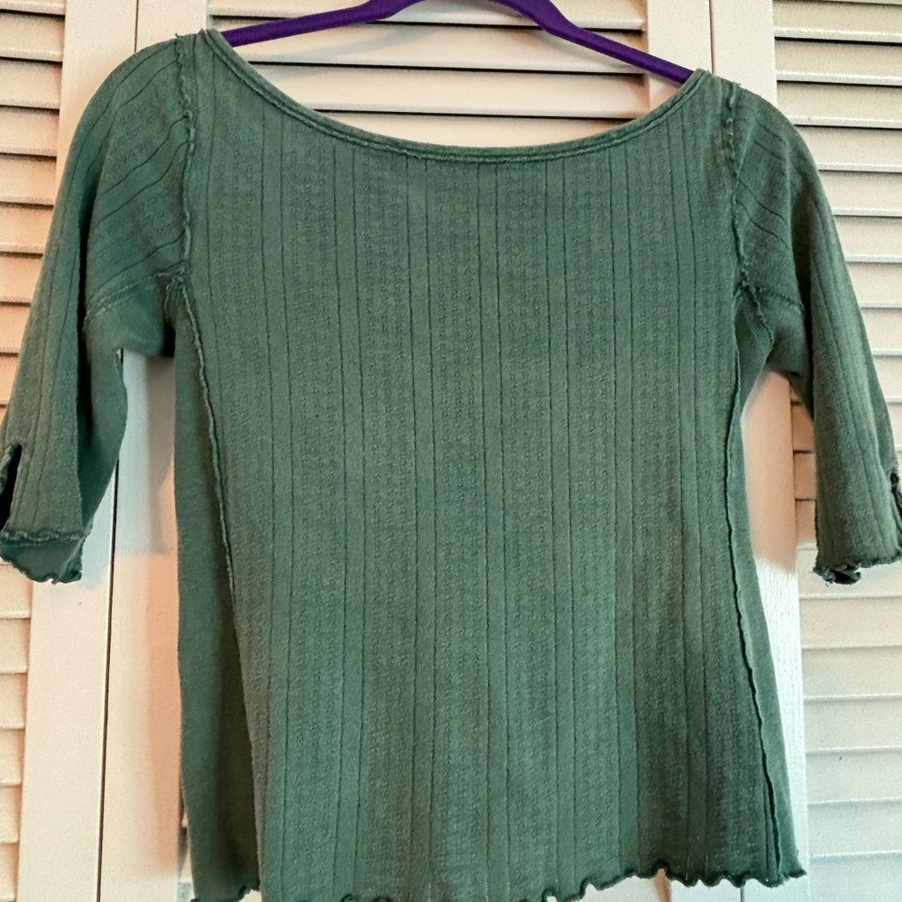 Free People top in washed green size M